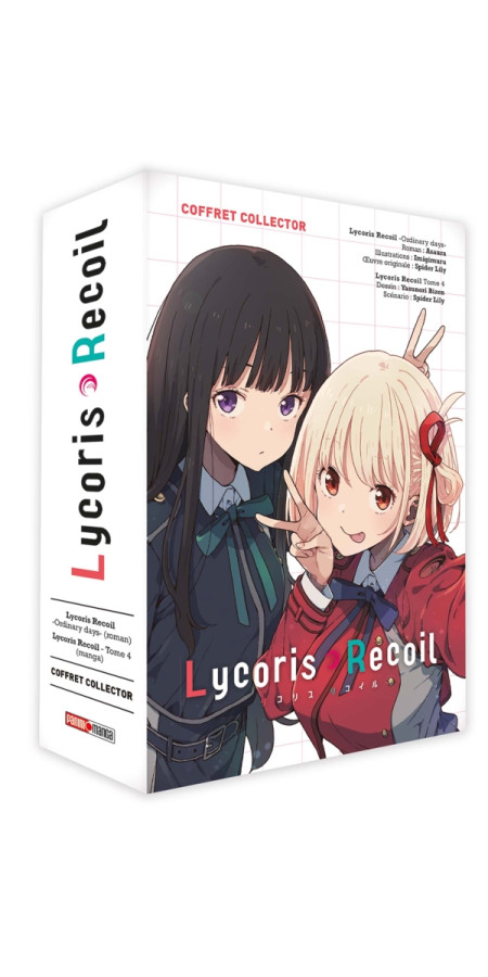 Coffret Lycoris Recoil T04 + Roman Ordinary Days (VF)